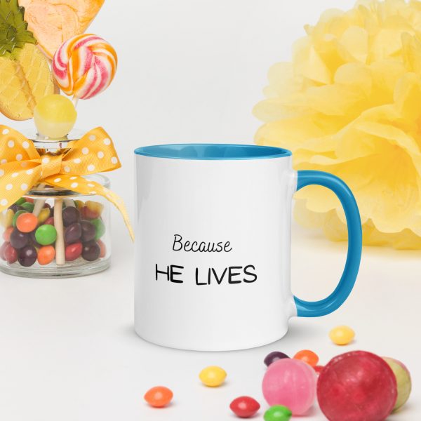 Colourful Mug Because He Lives - Image 17